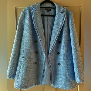 Ann Taylor Blue‎ Textured Blazer
